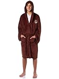 Bioworld Star Wars Robe Adult Jedi Hooded Self-Tie Fleece Bathrobe (Brown V2, Big & Tall OSFM)