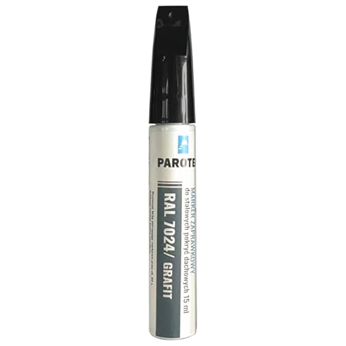Parotec Marcatore per Ritocchi RepTec 15 ml Vernice Acrilica a Secco Rapido per Graffi e Riparazioni, RAL 7024 Grafite, con Protezione dalla Corrosione e Funzione di Ritocco