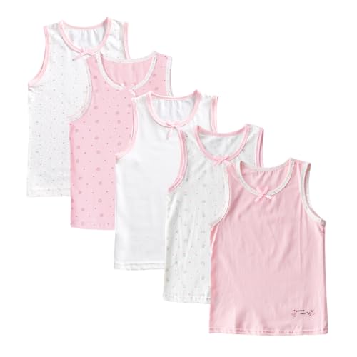 Image of Girls Tank Tops Kids Undershirts, Kids Super Soft Cotton Sleeveless Tank Tops for Girls (2-10Years)