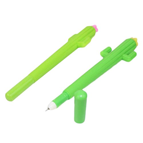Fliyeong Stylo à encre gel Cactus de qualité supérieure Noir Stylo créatif mignon Kawaii Papeterie étudiants Fournitures scolaires garçons et filles cadeaux Cover