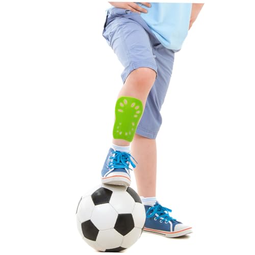 Toyvian 2 Pary Superlekkich Ochraniaczy Goleń Do Piłki Nożnej Młodzieży Uniwersalne Ochraniacze Futbolowe z Ergonomicznym Dopasowaniem Do Treningu i Meczów
