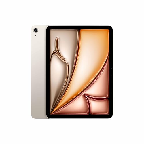 Apple iPad Air 27.59 cm (11″) (M4): Liquid Retina Display, 128 GB, 12MP Front/Back Camera, Wi-Fi 7 with Apple N1, Touch ID, All-Day Battery Life — Starlight