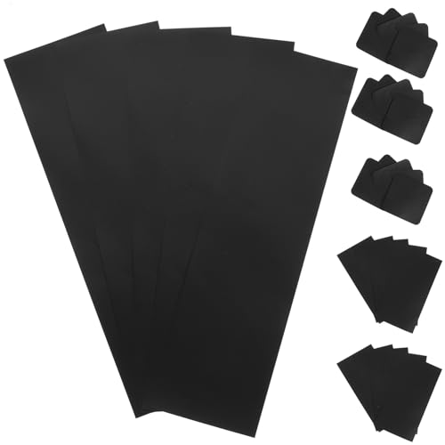 VILLCASE 75pcs Anti Tarnish Strips Tabs, 7 x 2 Inch Silver Tarnish Strips Paper Tabs, Silver Jewelry Tarnish Protector Black Anti Tarnish Jewelry Storage Squares for Jewelry Storage