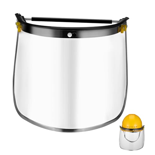 Cabilock Visière de Protection Faciale Transparente pour Casque de Sécurité Anti-buée Légère et Protection Contre Les Éclaboussures pour Soudure Polissage et Découpe