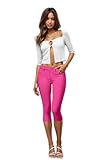 【Hochwertiges Design】Mit einem mittelhohen Bund, 5 Taschen und Reißverschluss im Hosenschlitz sind diese dehnbaren Skinny Capri exklusiv für maximalen Komfort und einen eleganten Look konzipiert. Mehrere Schrittlängen passen sich jedem Körpertyp an und machen sie zu einem Must-Have für Ihre Sammlung.