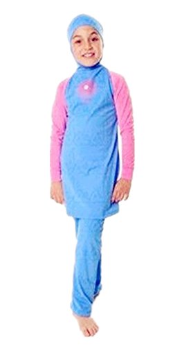 KXCFCYS Swimwear for Girls Kid Modest Swimsuits Swimming Beachwear Long-Sleeve Surfing Suit Costume