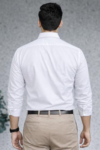 Image of Men Cotton Blend Full Sleeve Shirt for Man | Casual Business Party Festival Regular Fit, Long Sleeve with Chest Pocke | Formal Shirt for Men