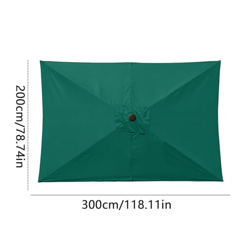 Toldo de repuesto para sombrilla de lona rectangular premium y reforzada para jardín y patio 6
