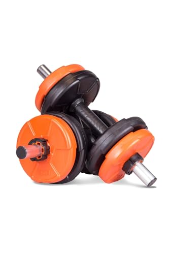 Ecgspor 16 Kg Dambıl Seti Turuncu-siyah 6 In 1 Fitness Set