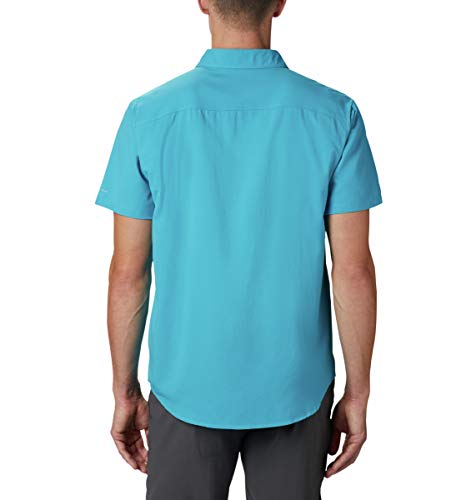 Columbia Camisa masculina Utilizer II lisa de manga curta, absorção de umidade, proteção solar, água