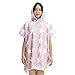 Produktbild HOMELEVEL Kinder Poncho Badeponcho Handtuch Cape Baumwollmischung Velours Frottee Badetuch mit Kapuze 8-11 Jahre Altrose Sterne, Altrose Sterne, 8-11 Jahre