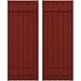 Ekena Millwork ARW101BB621X57MRH Americraft Six 2 Exterior Real Wood Joined Board-n-Batten Shutters (Per Pair), 21"W x 57"H, Pepper Red