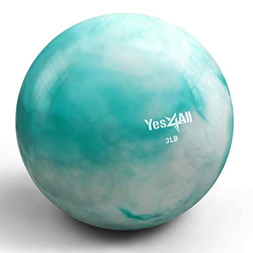 Image of Yes4All Weighted Toning Balls for Exercise, Soft Medicine Balls for Exercise, Pilates, Yoga, Balance, Flexibility, 2-10lbs
