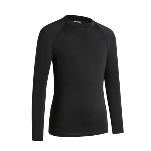 HYCOPROT Kompressionsshirts für Jungen Kompression Shirt Kind Unterhemd Sportliche Unterziehshirt Base Layer Atmungsaktives Funktionsshirt Basisschicht Top Schnell Trocknend Atmungsaktiv Shirt