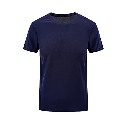 T-shirt d'été pour homme grande taille noir foncé en tissu léger respirant