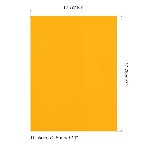 Image of MECCANIXITY 6 Pcs PMMA Acrylic Sheets Colored Transparent 7 x 5Inch Yellow Acrylic Sheets for DIY Projects, Art, Crafting, Laser Cutting & Engraving