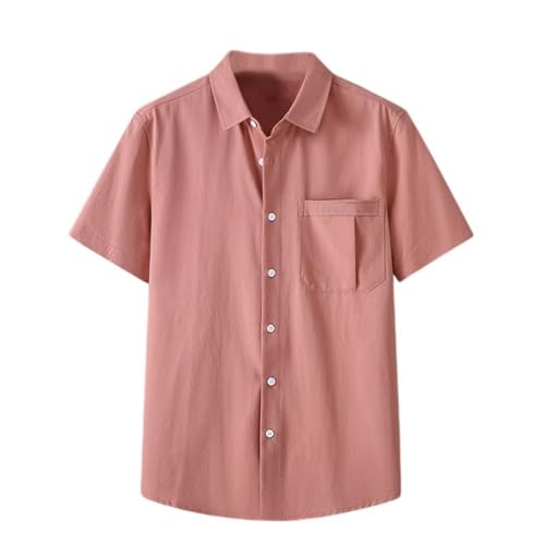 Camisa de trabajo japonesa holgada de algodón: frescura masculina con cierre de botones