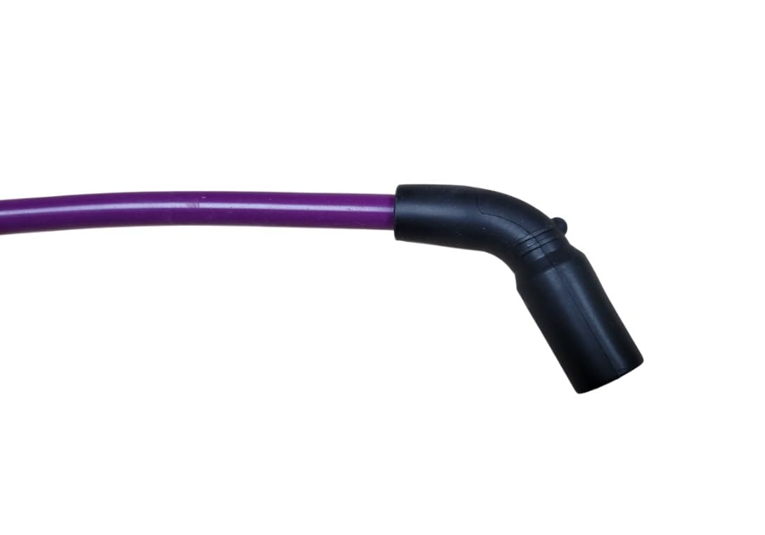 Ton's Performance Purple 10mm Spark Plug Wires Silicone Compatible with Harley Davidson Softail 2018+ FX FXST 2024+ Road King/Street Glide, TONS-18M8FXFL-PUR-10MM