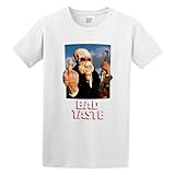 Men's Cotton Shirt Bad Taste, Retro, Movie, Peter Jackson, Spitting Image, Twin Needle Sleeves and Hem White 3XL