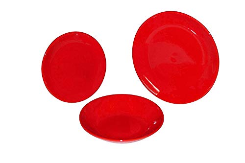 Maison Tortorà Piatto Monocolore varie misure (rosso, piano)