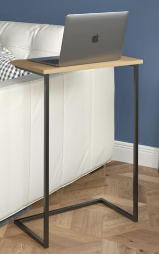 Mesa Apoio Notebook Cama Sofa Suporte Aço Tampo Madeira Cor