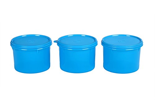 Image of Signoraware Store Well Container Set, 1.1 litres, Set of 3, Turkish Blue