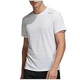 Camiseta deportiva para hombre, transpirable, con sensación de hielo, tallas grandes, manga corta, camiseta funcional, de secado rápido, camiseta deportiva ligera de cuello redondo, Blanco, 3XL