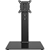 Universal Swivel TV Stand/Base Table Top TV Stand for 13 to 32 inch TVs with 100 Degree Swivel, 4 Level Height Adjustable, Heavy Duty Tempered Glass Base, Holds up to 77lbs, HT07B-001