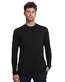 True Classic Long Sleeve Shirts for Men — Mens Long Sleeve Tee-Shirts, Henley Shirts for Men or Waffle-Knit Thermal T-Shirts - Classic Crew Neck - Regular, Pack of 1, Black, XL