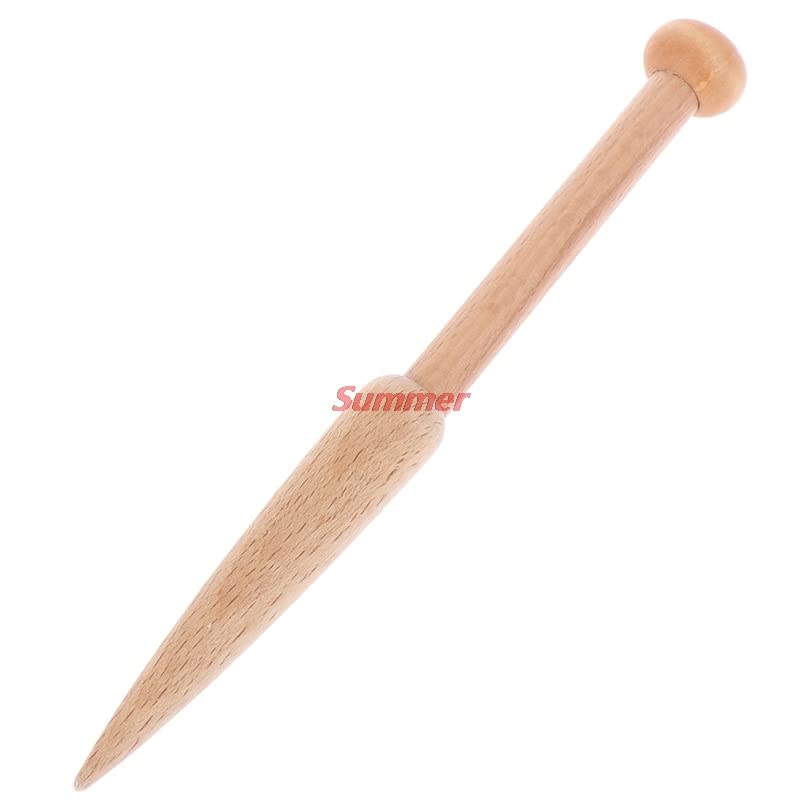 1PC DIY Weaving Tool Wood Woven Sweater Scarf Tapestry Bobbin Stick Single Head Solid Crochet Hook DIY Loom Tools