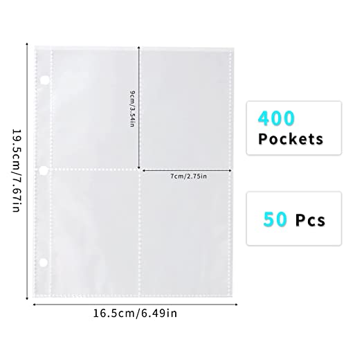 Moocuca 900 Tasche Trading Card Sleeves, 50 Pagine...