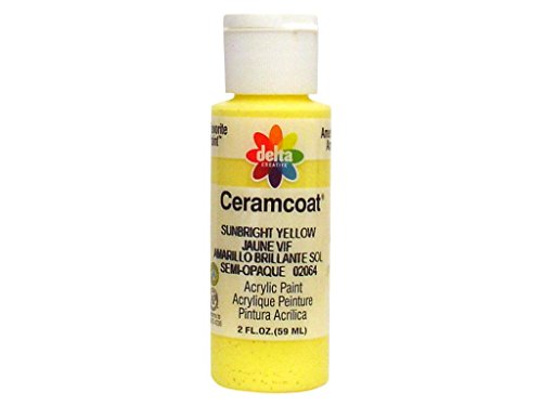 Ceramcoat Acrylic Paint 60mls-Sunbright Yellow/