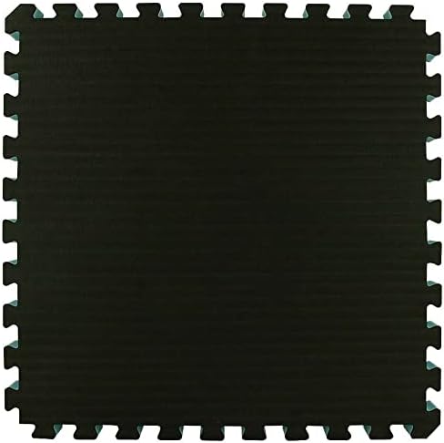 Greatmats Home MMA Foam Tile for Grappling, Jiu Jitsu, 2x2 Ft x 1.5 Inch, 10 Pack, Black/Gray
