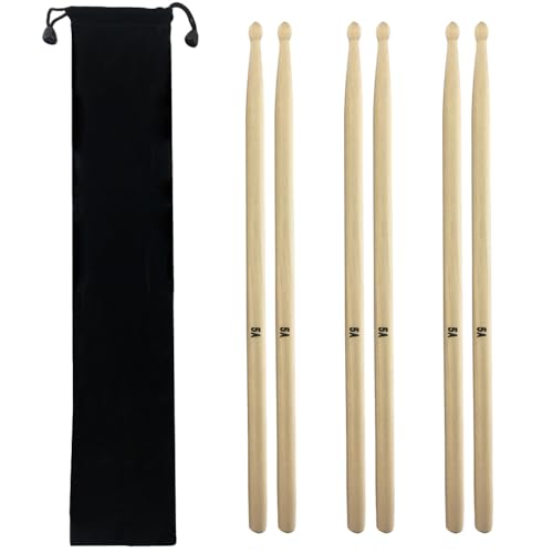 bath&bath ドラムスティック5A ドラム練習用 メイプル製 3ペアセット bath&bath ドラムスティック5A ドラム練習用 メイプル製 3ペアセット