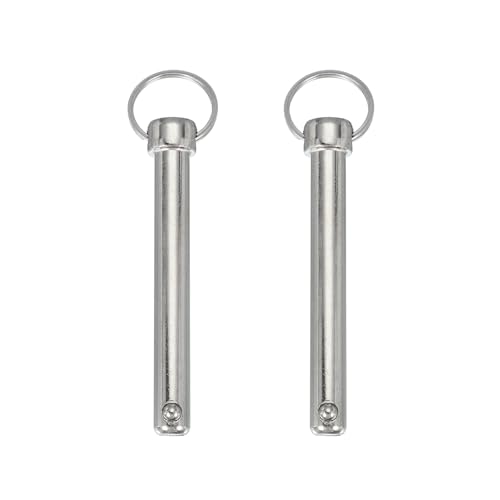 QUARKZMAN Perno De Liberación Rápida, Diá 1/2'(12mm) Longitud Útil 3.15'(80mm) Longitud Total 4.72'(120mm) Perno Para Cubierta Bimini Accesorios De Barco Acero Al Carbono, Paquete De 2