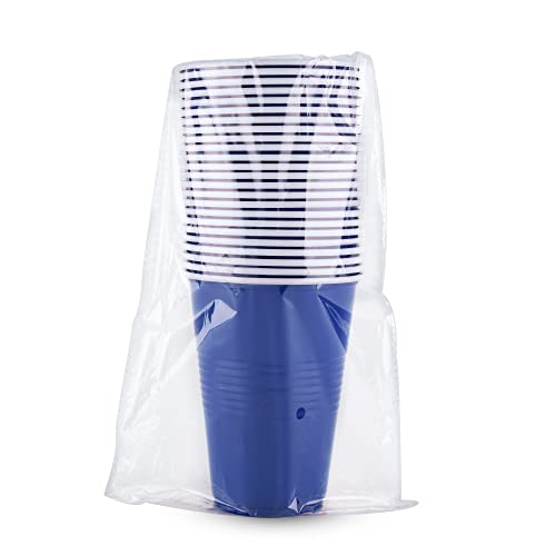 True Blue Party Cups, Disposable Cups, Drink Cups For Cocktails And Beer, 16 Ounce Capacity, Plastic, Blue, Set Of 24 #TOP4
