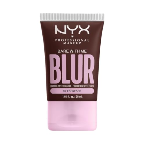NYX Professional Makeup Blurring Tint Foundation, Medium Coverage, Matte Finish, With Niacinamide, Matcha and Glycerin, 12 Hours Hydrating, Bare With Me Blur, 30 ml, Shade: Espresso