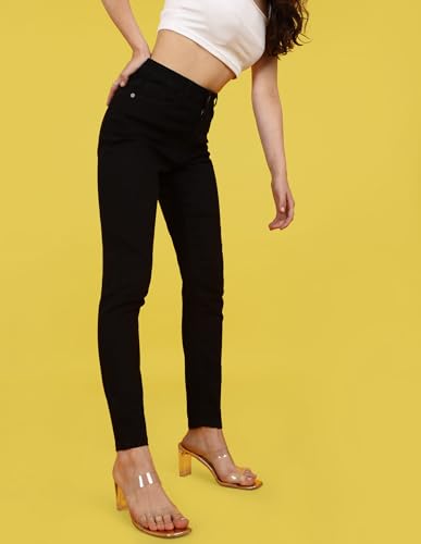 Image of Flying Machine Women's Skinny Fit Jeans| Solid | High Rise | Stretchable | Jeans for Woman