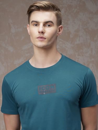 Image of Bewakoof Men's Typography Regular Fit Half Sleeve Round Neck T-Shirt American Pima | | Lightweight | Multipurpose