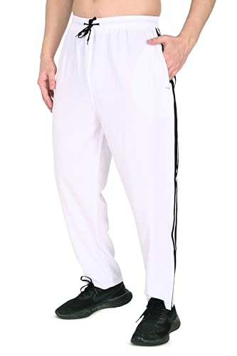 Image of Men's NS Cotton Track Pants, Elastic Waistband, Pockets & Jip Casual Sports Trousers, Gym Sports Workout Plus Size (S to 6XL)