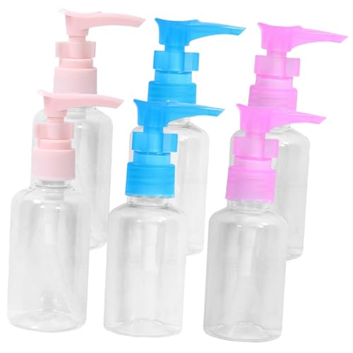 SECFOU 6個 乳液装瓶 透明プラスチック ポンプ式 詰め替え用ハンドソープディスペンサー 携帯便利 軽量 旅行 家 ホテル用 ラ ランダムカラー