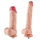 Sex Machine Aufsätze Spielzeug 3XLR Lebensechte Dildos, 3 XLR-Anschluss Flexibler Dildo mit Kugeln für Stoßmaschinen Zubehör Realistischer Dildo Erwachsene sensorische Spielzeuge für Frauen