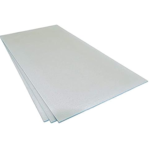 Tile Backer Board 6mm, 10mm and 20mm- Pack of 10 Boards - 60 Free Insulation Washers - Panel Size 1200 x 580mm - Wetroom Floor and Wall Insulation (1200 x 580 x 10mm + 60 Washers) Cover