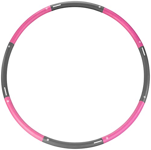 PEARL Sports Fitnessreifen: Hula-Hoop-Reifen mit Schaumstoff-Ummantelung, 1,35-1,8 kg, Ø 73-98 cm (Hulahoop-Reifen Sport, Massage-Hula-Hoops, Bauchtrainer)