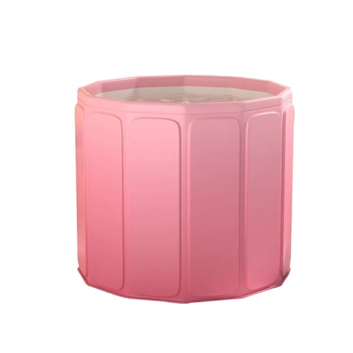 Phjaoeyui Baignoire Pliable Adulte Baignoire Pliable Ronde Portable Baignoire Autoportante Pour Douche Adulte Spa à Domicile Sel de Bain Glace Facile à Installer (Yellow)
