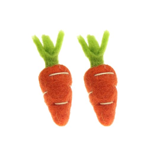 PLAFOPE 2 Piezas de Rábanos Decorativos de Fieltro de Lana Hechos a Mano para Accesorios de Ropa y Broches Adecuado para Manualidades y Prendas Personalizadas
