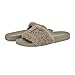 Calvin Klein Women's Amaya Sandal, Light Grey Shearling Logo 051, 6