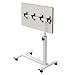 TigerDad Over Bed Table with Wheels Adjustable | Rolling Laptop Table Overbed Desk Hospital Tray Table Sofa Chair Side Table for Home Office (White)