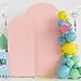 Fomcet Set of 2 Wedding Arch Cover 6FT, 7.2FT Pale Pink 2-Sided Round Top Spandex Arch Backdrop Cover Fitted Fabric for Birthday Party Baby Shower Wedding Arch Stand Decoration