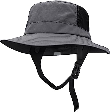 Surf Bucket Hat with UPF 50+ UV Protection, Waterproof Sun Hat with Adjustable Chin Strap for Surfing, Water Sports